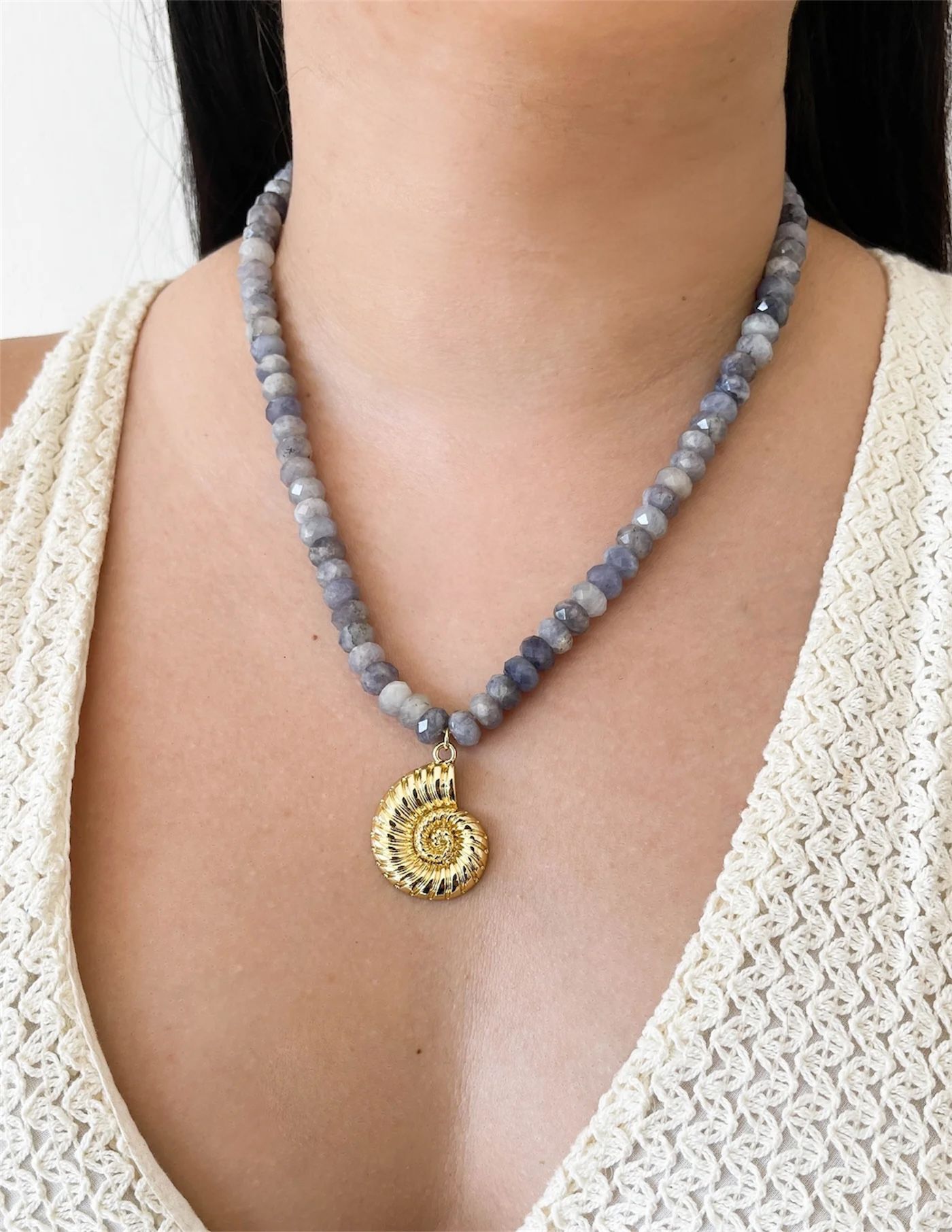 Amethyst Shell Necklace