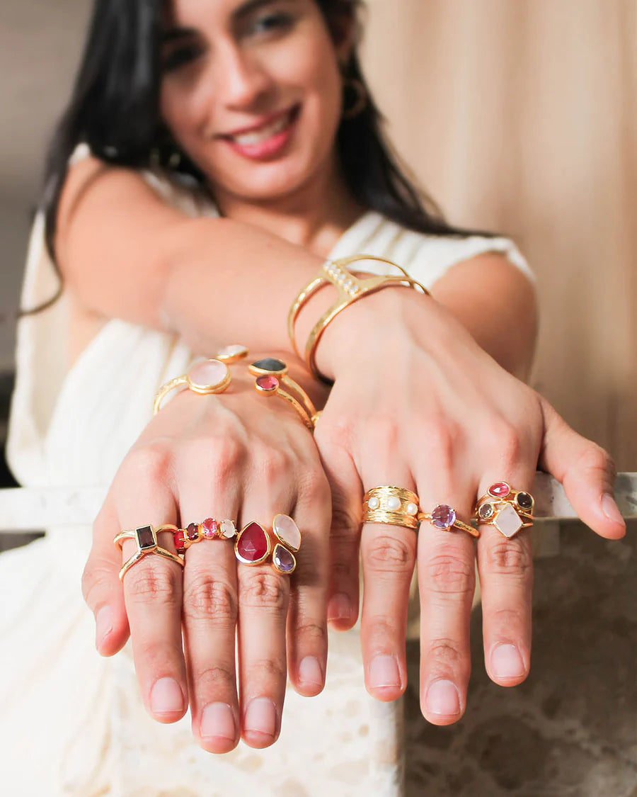 Pink Jade Ring
