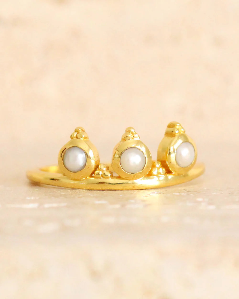 Crown of Pearls Ring