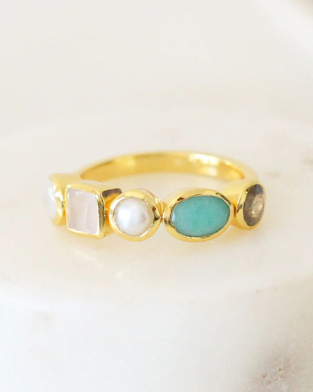 Seaside Mixed Stone Ring