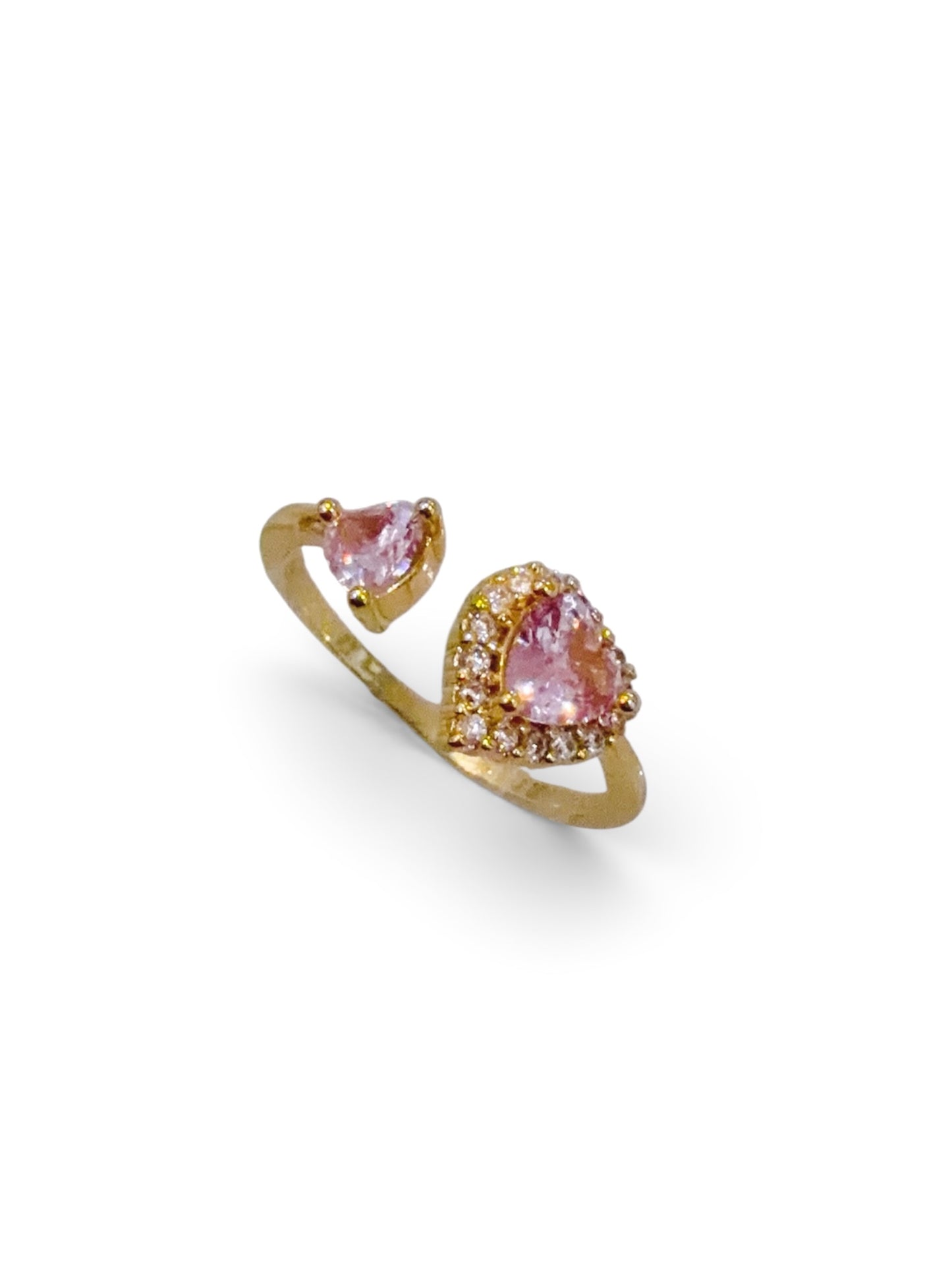 Pink Bling Heart Ring