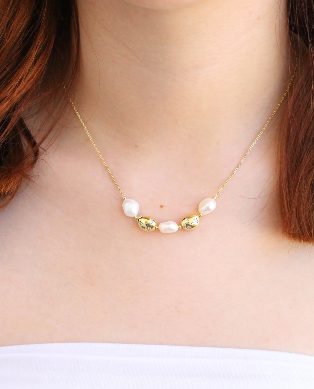 Pearl 'n' Bean Necklace