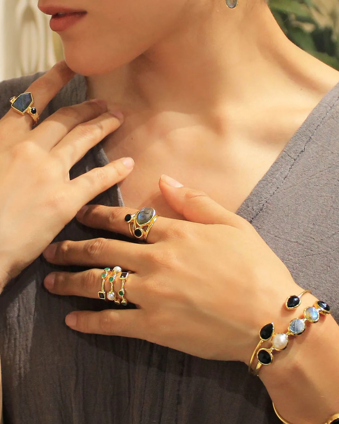 Onyx Duo Cuff Bracelet