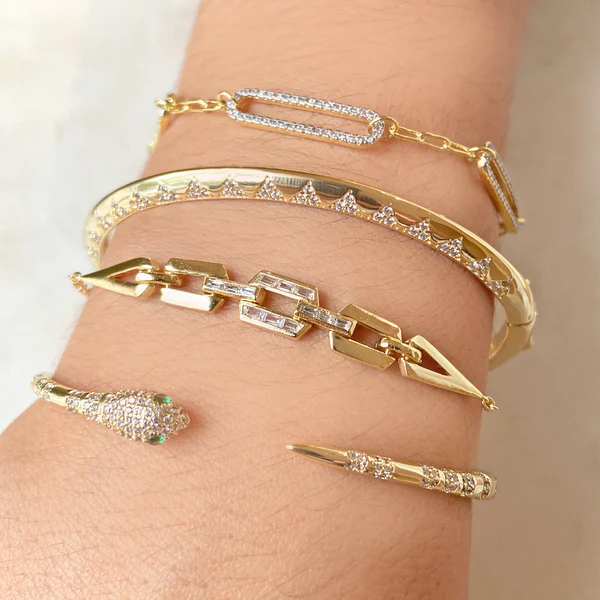 Crystal Pave Serpent Cuff