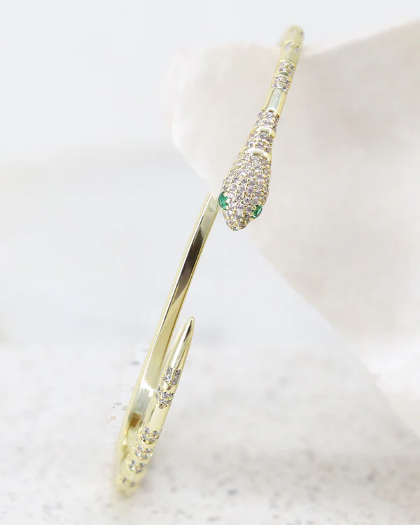 Crystal Pave Serpent Cuff