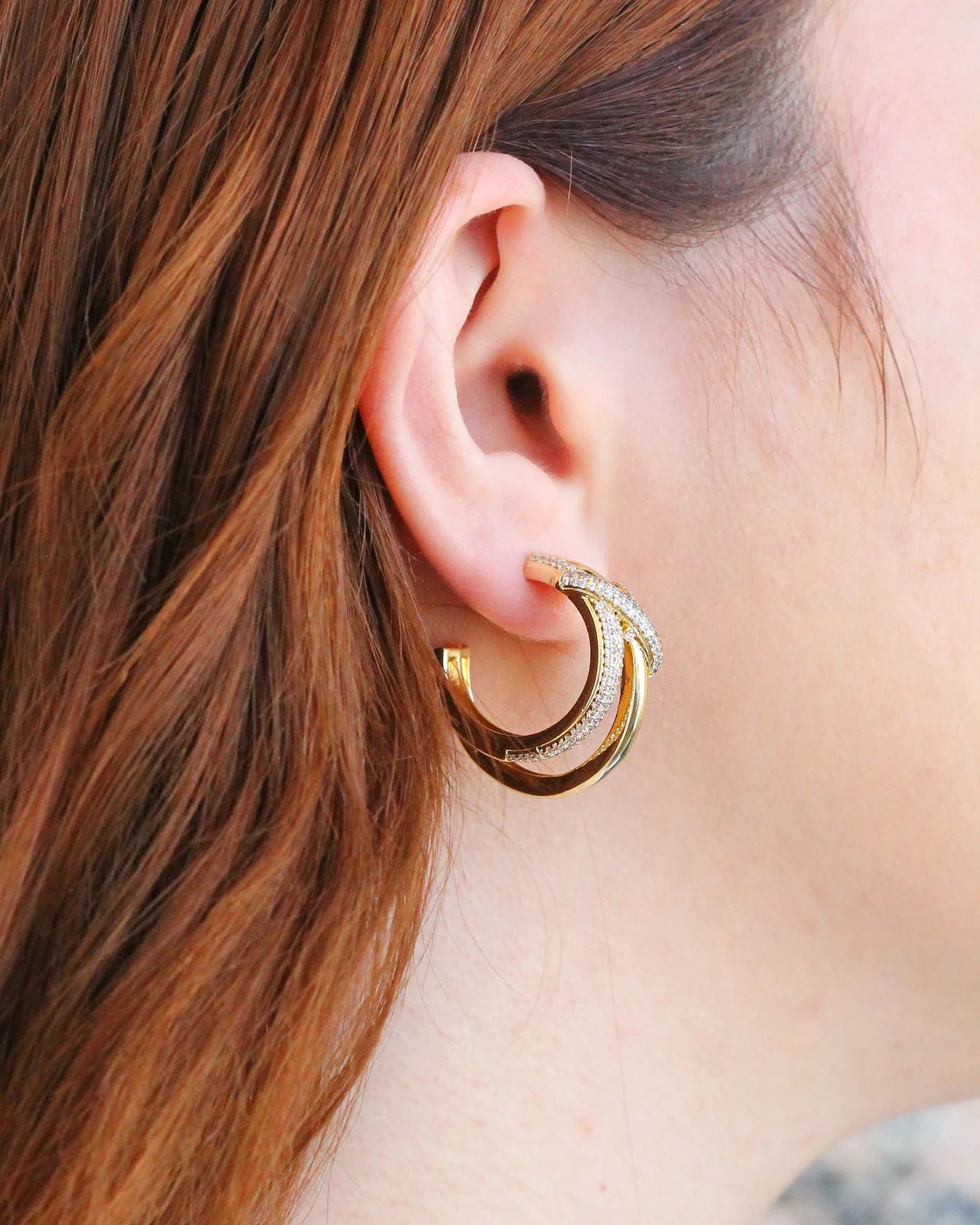 “Fierce” Hoop Stud Earrings