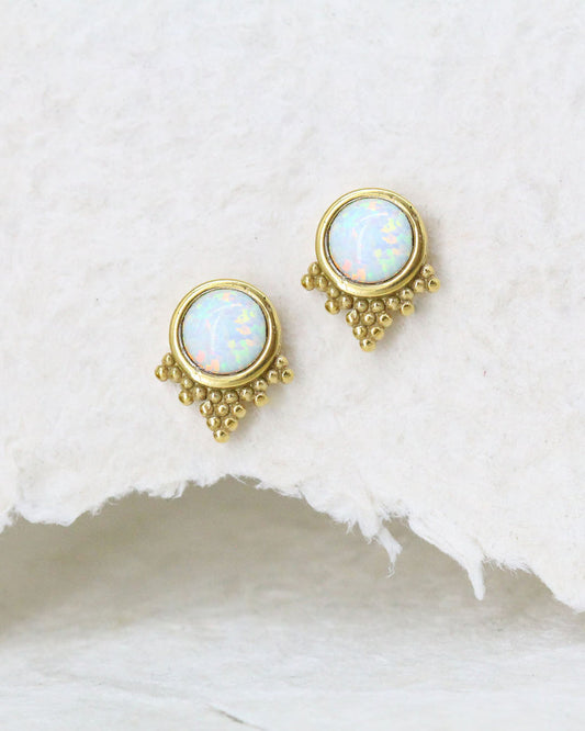 Dotted Opal Studs