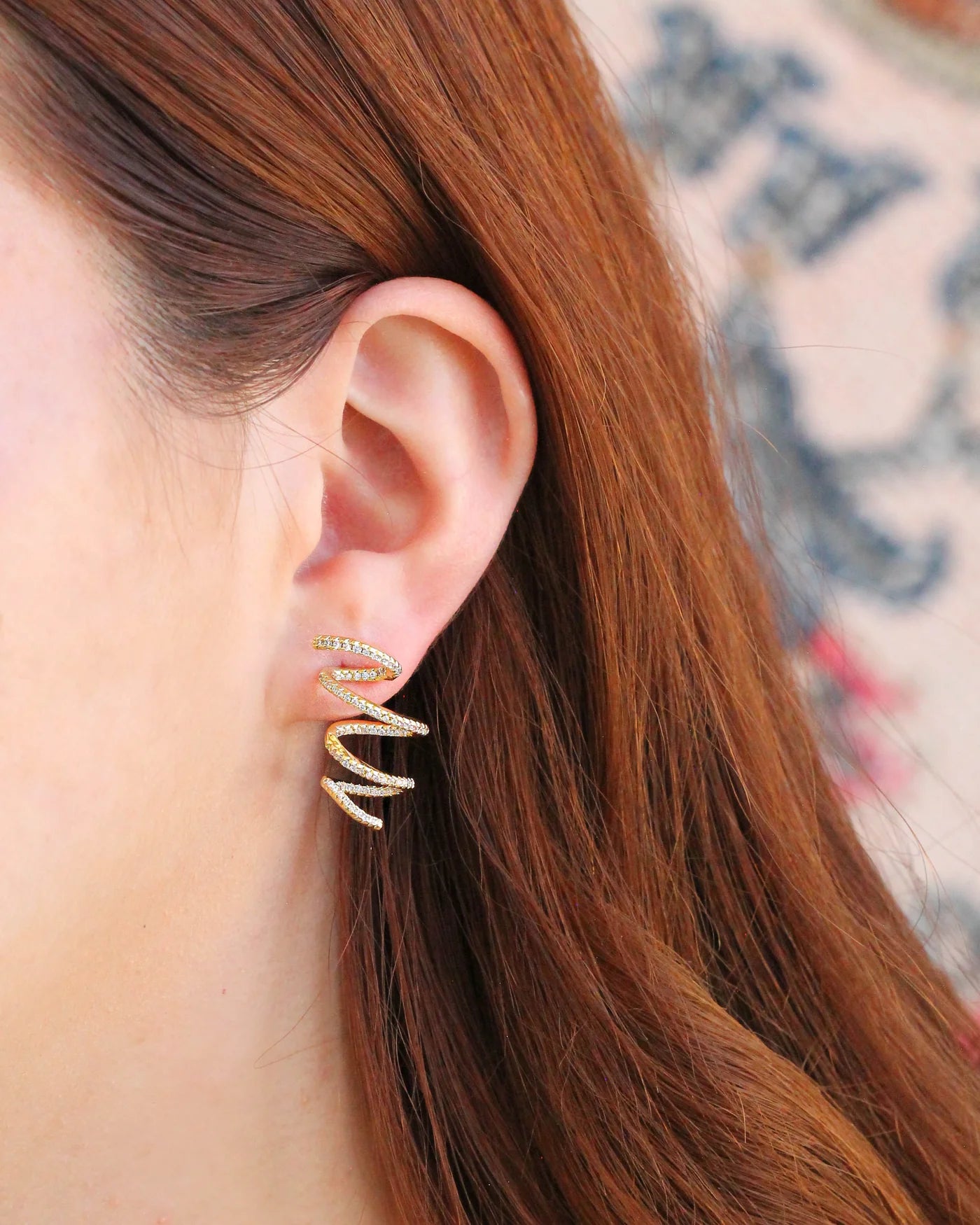 Spiral Bling Earrings