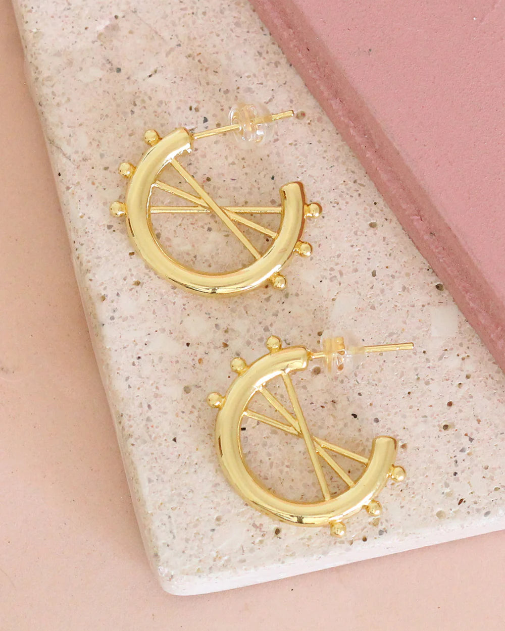 Criss Cross Hoop Earrings