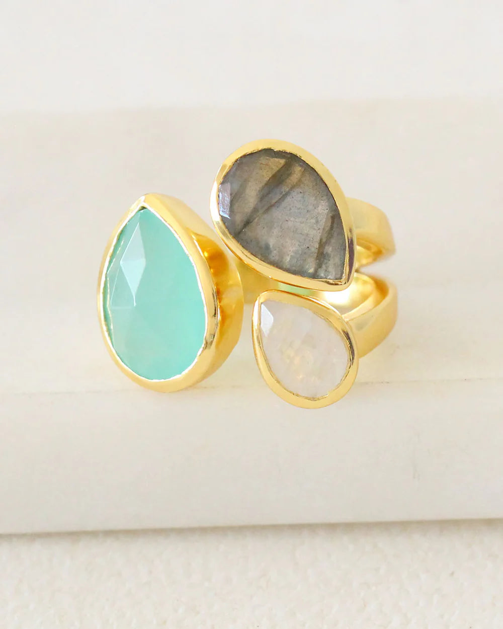 Triple-Stone Statement Ring