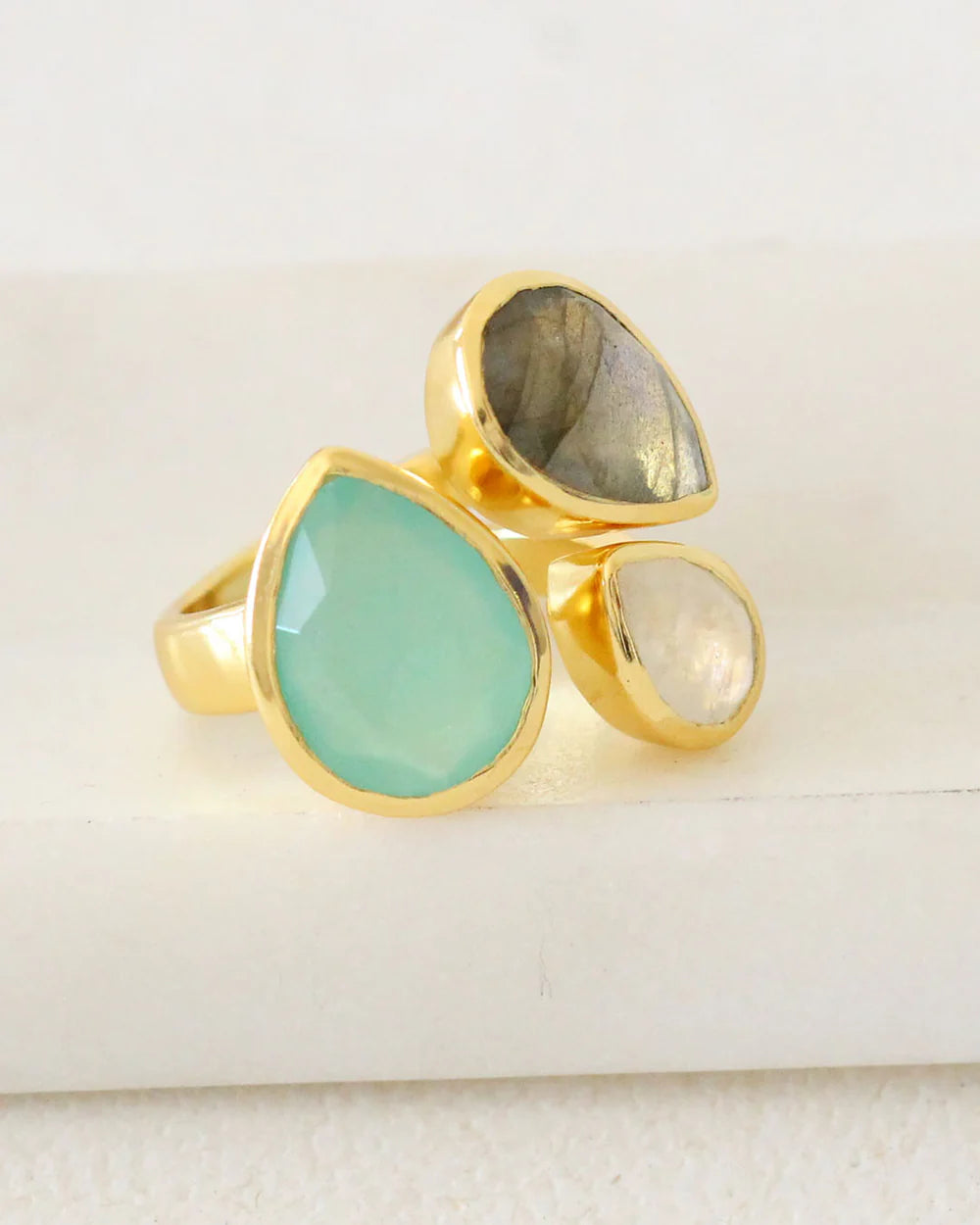 Triple-Stone Statement Ring