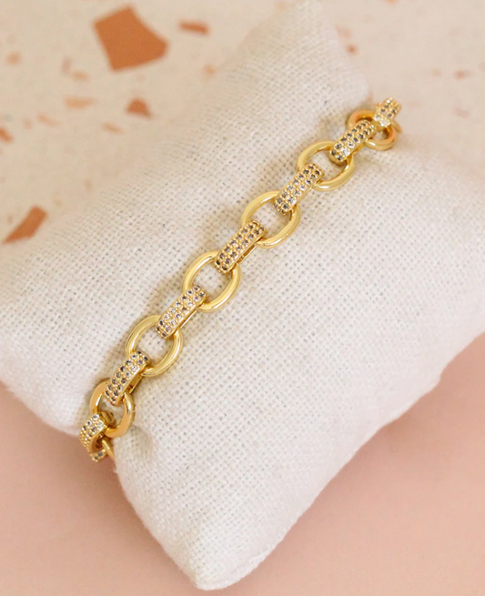 Rolo Bling Chain Bracelet