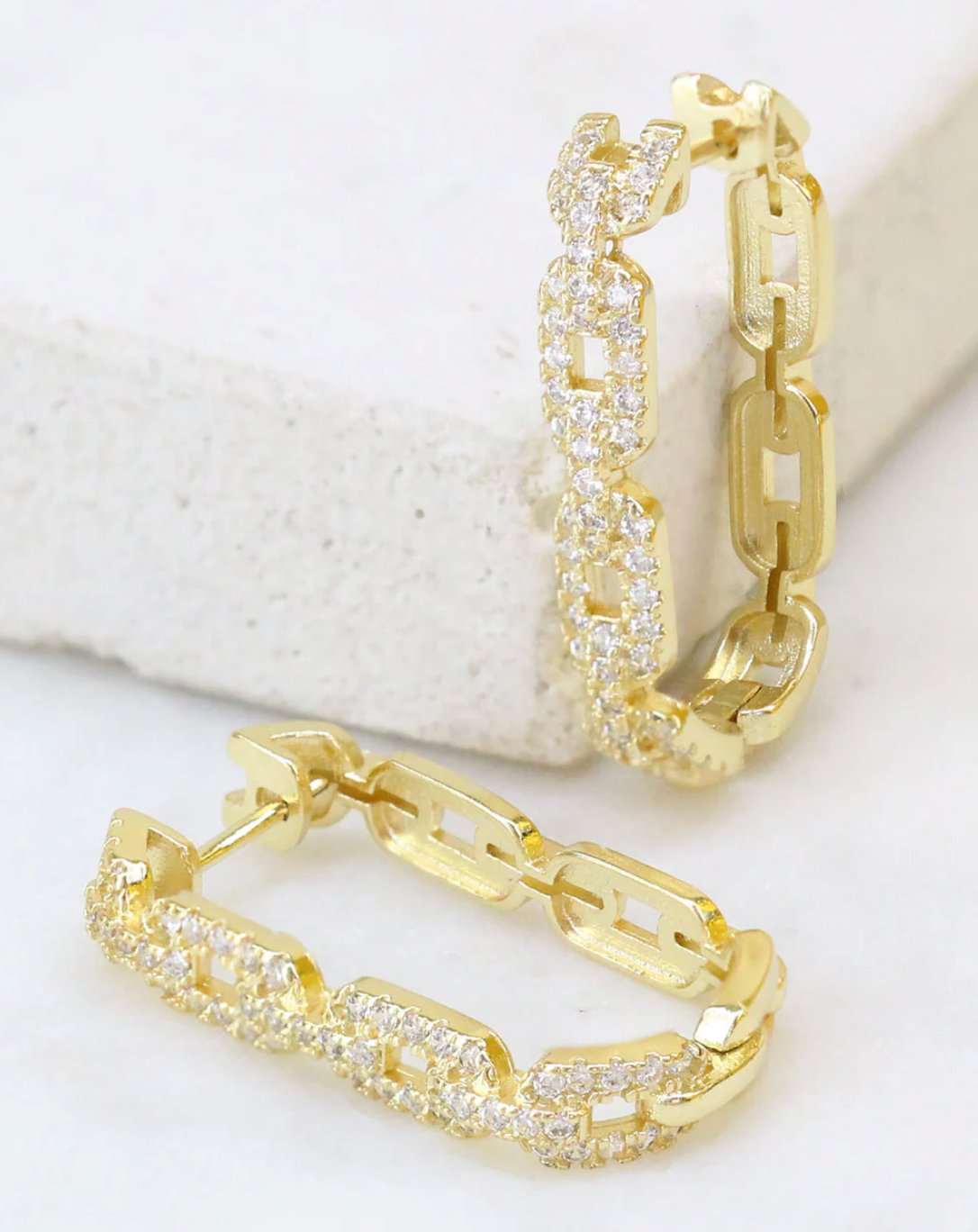 Chunky Sparkly Paperclips Studs