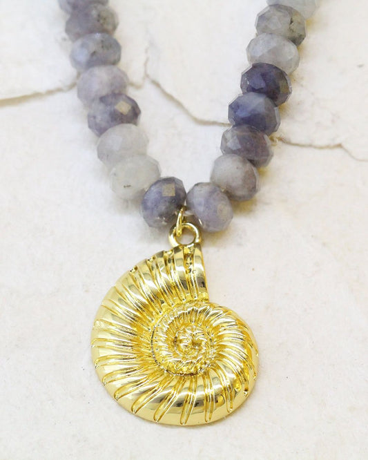 Amethyst Shell Necklace