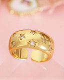 Thick Star Band Ring