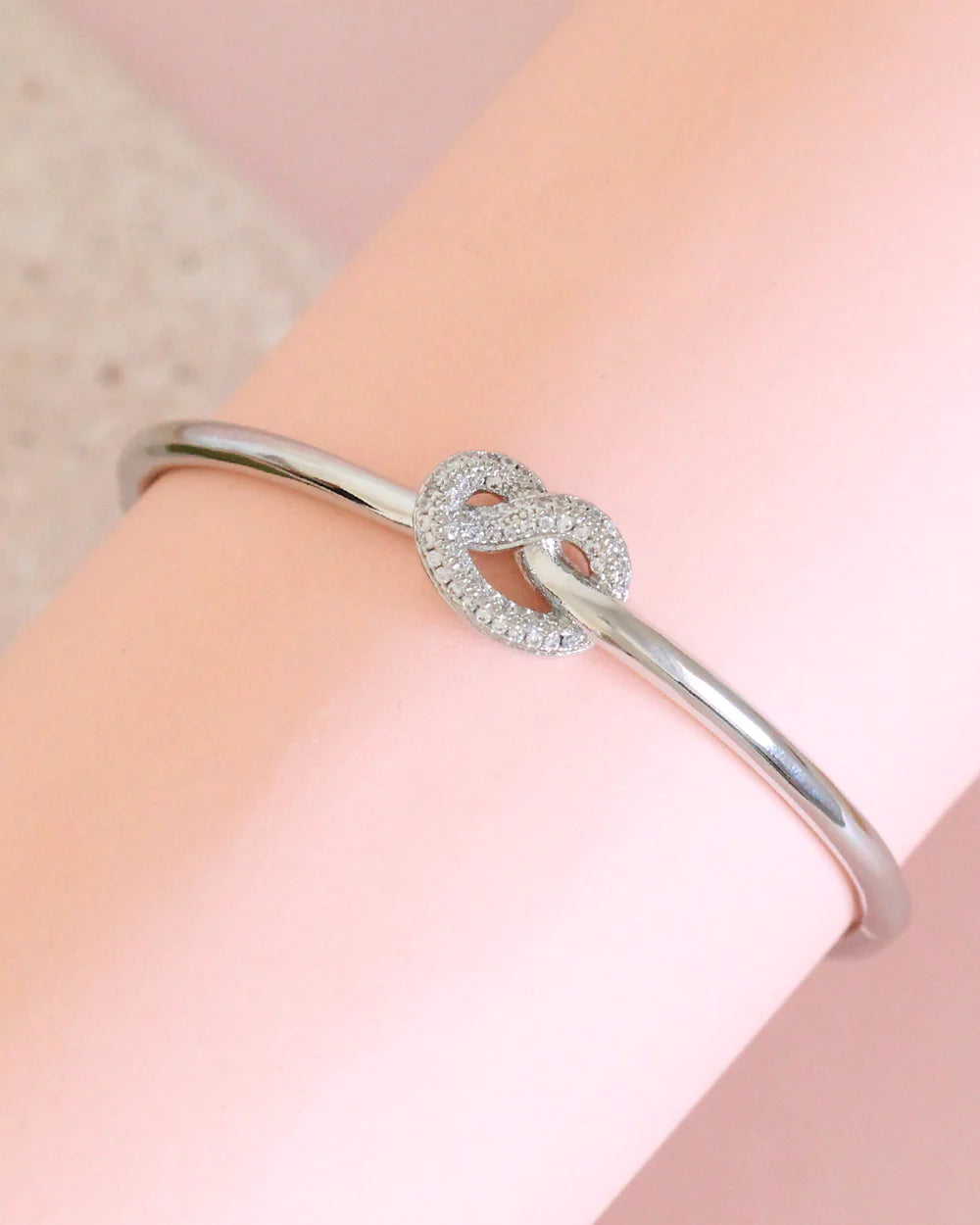 Silver Pretzel Twist Bracelet