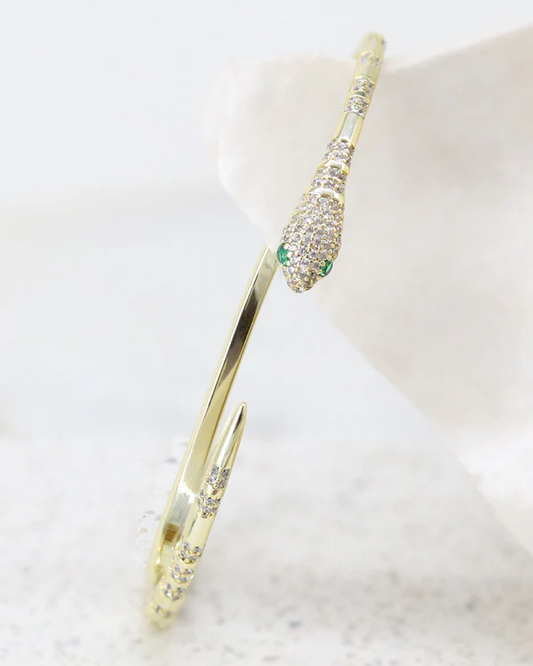 Crystal Pave Serpent Cuff