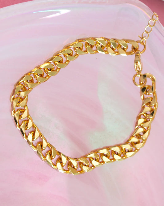 Gold Cuban Chain Bracelet