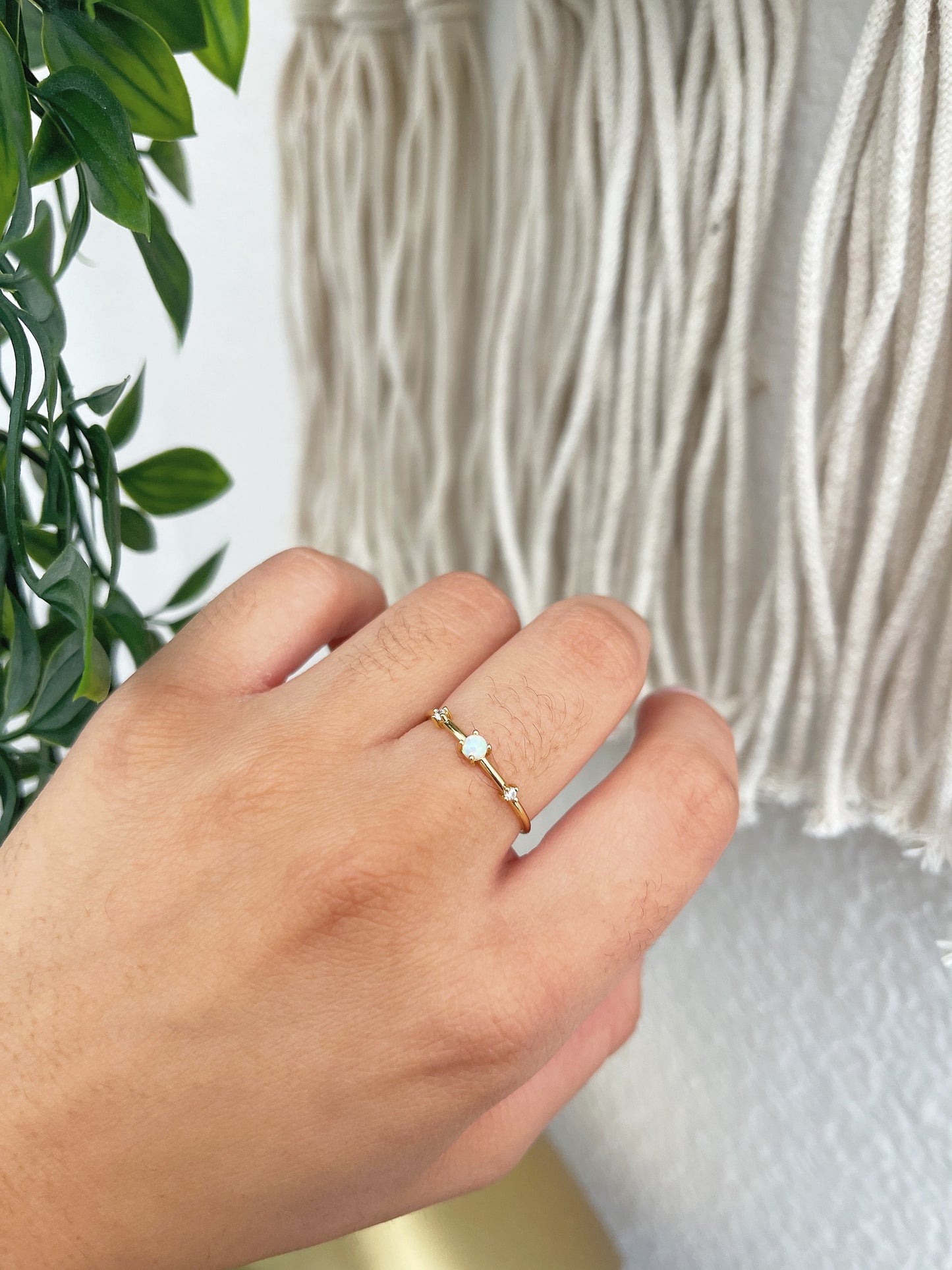 Dainty Opal Ring