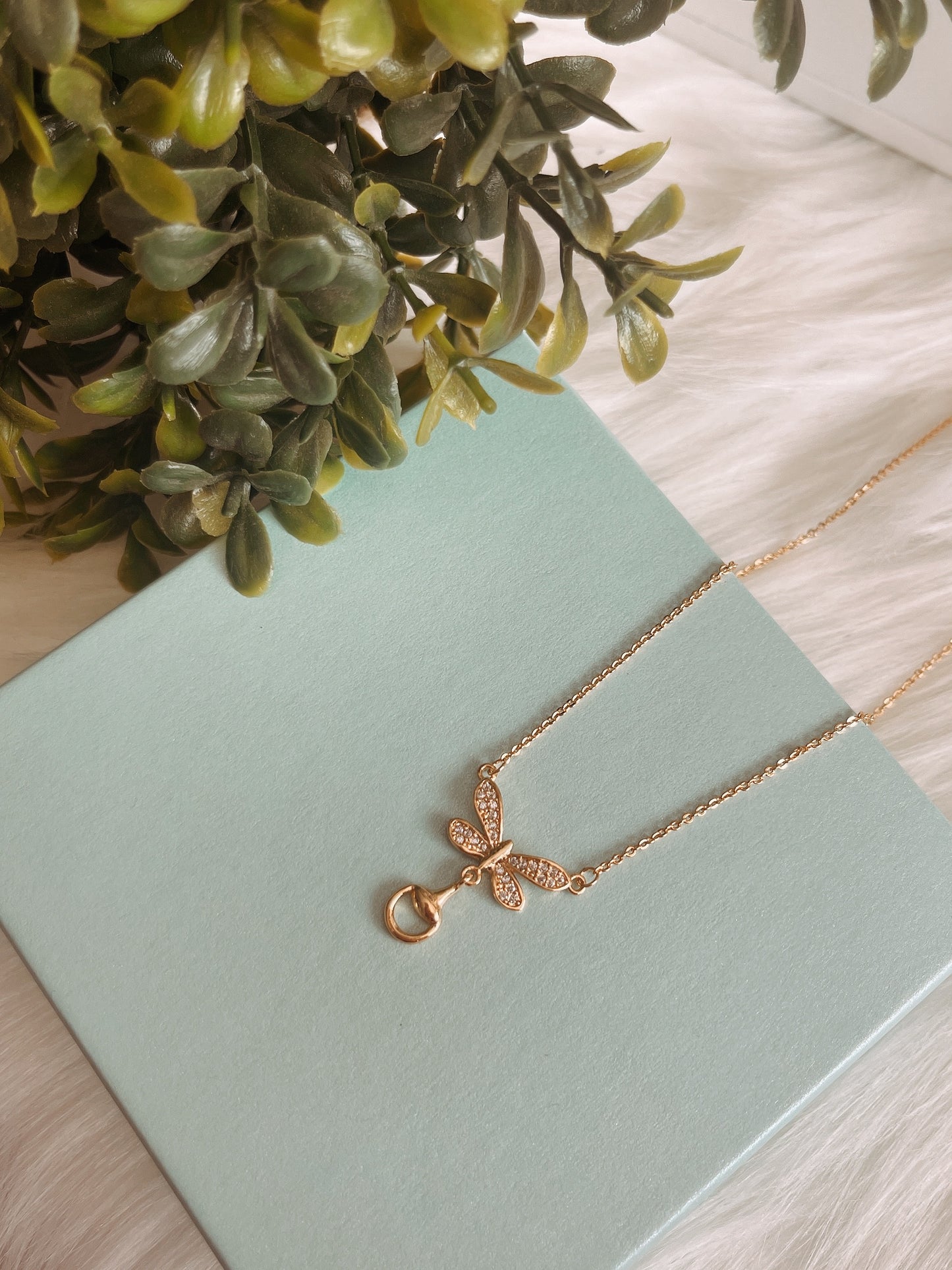 Golden Dragonfly Necklace