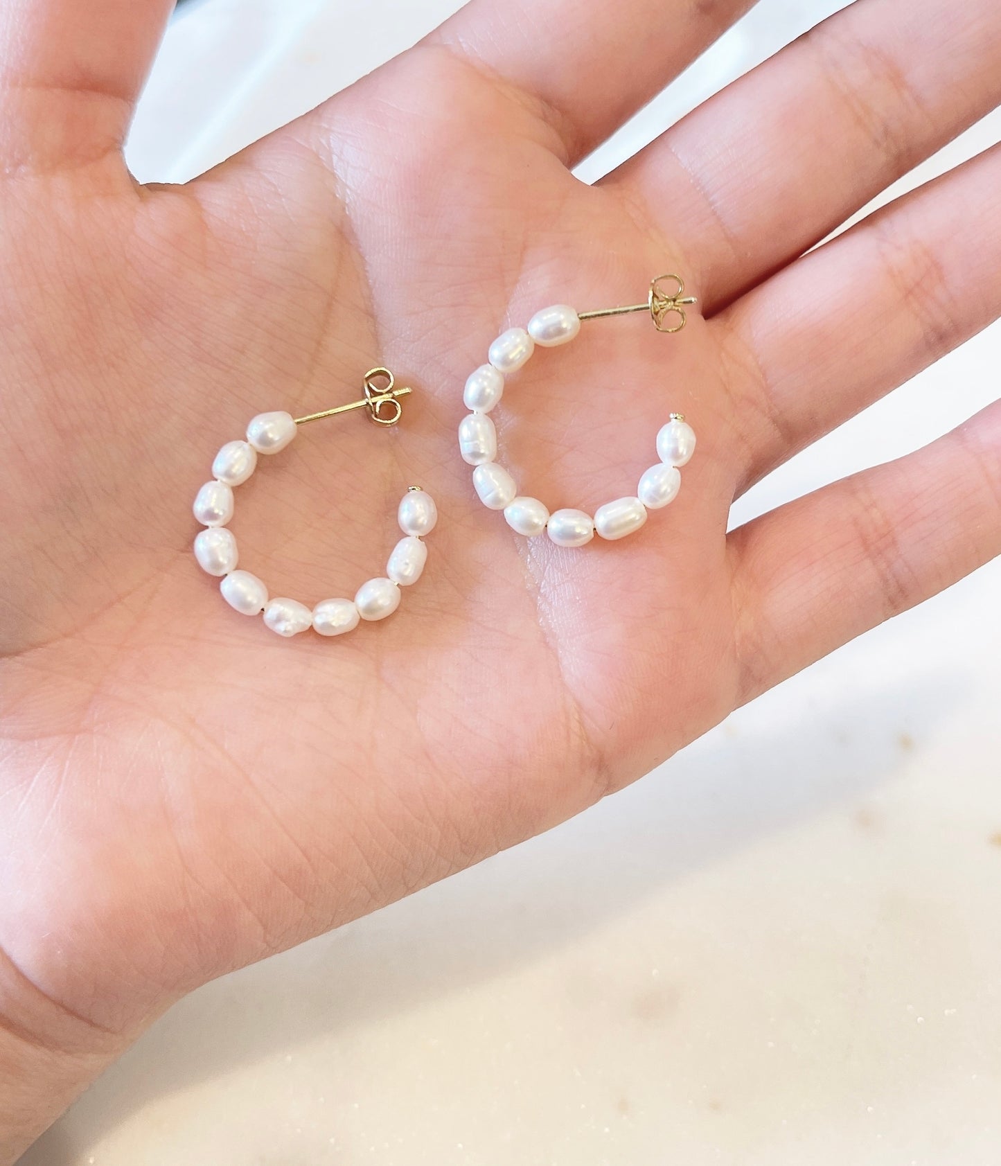 Pearl Hoops