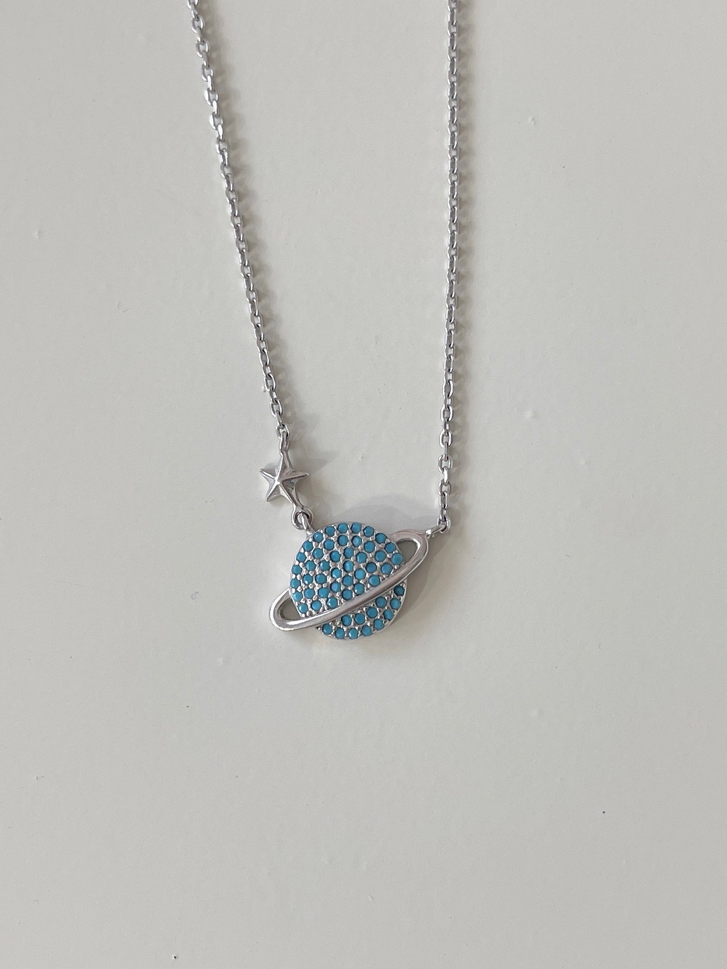 Turquoise Saturn Necklace